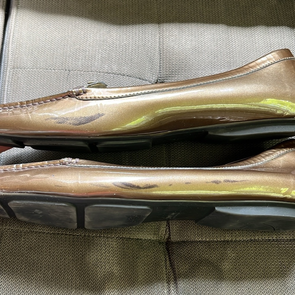 🥑Prada Metallic bronze Patent Leather Driving Loafers - Picture 8 of 11